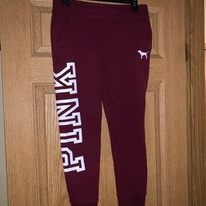 PINK maroon joggers